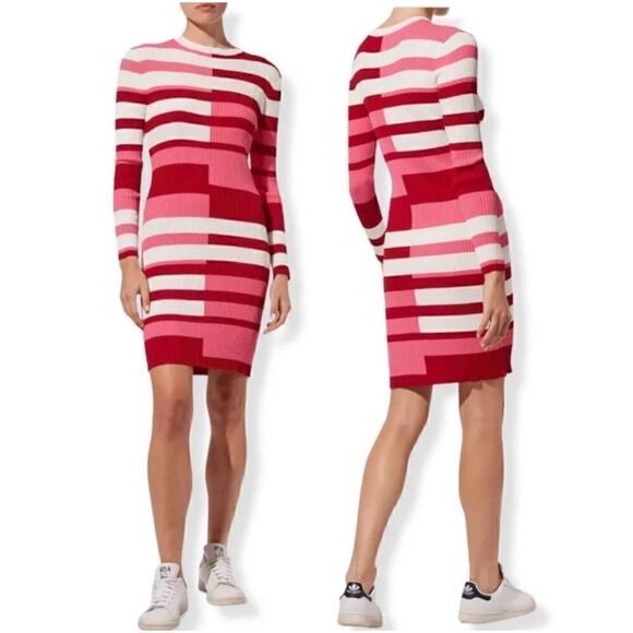 New Solid & Striped Colette Striped Ribbed Dress - Picture 2 of 8